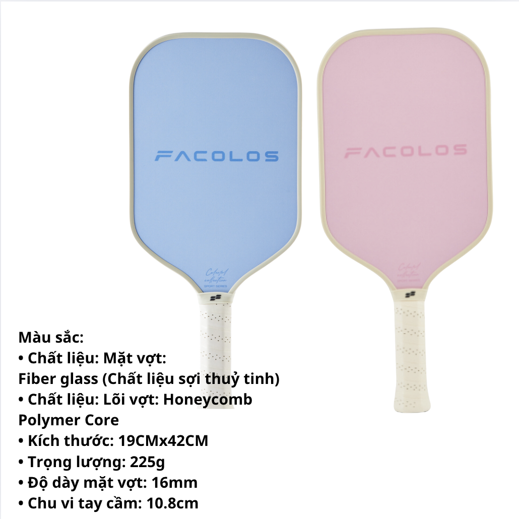 VỢT PICKLEBALL SPORT SERIES - COLORFUL COLLECTION 16MM