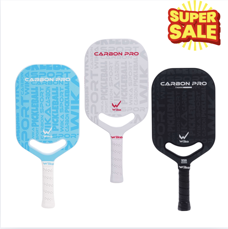 Vợt Pickleball  WIKA CARBON PRO -  MÀU ĐEN