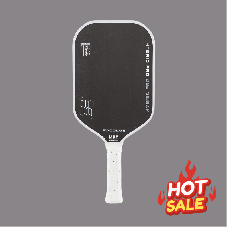 Vợt Pickleball Facolos PRO HYBIRD - TRẮNG 16MM