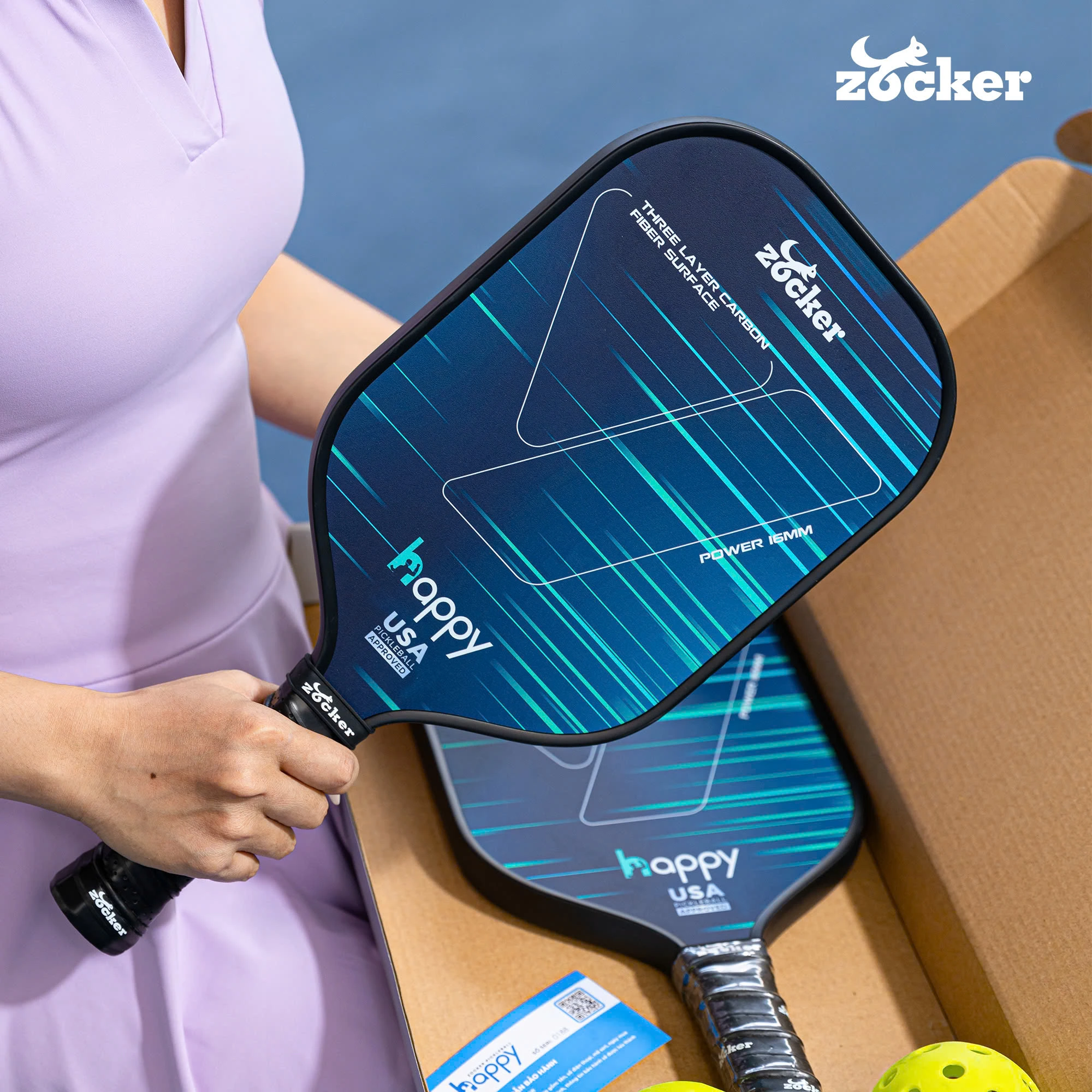 Vợt Pickleball Zocker Happy HP1 Standard