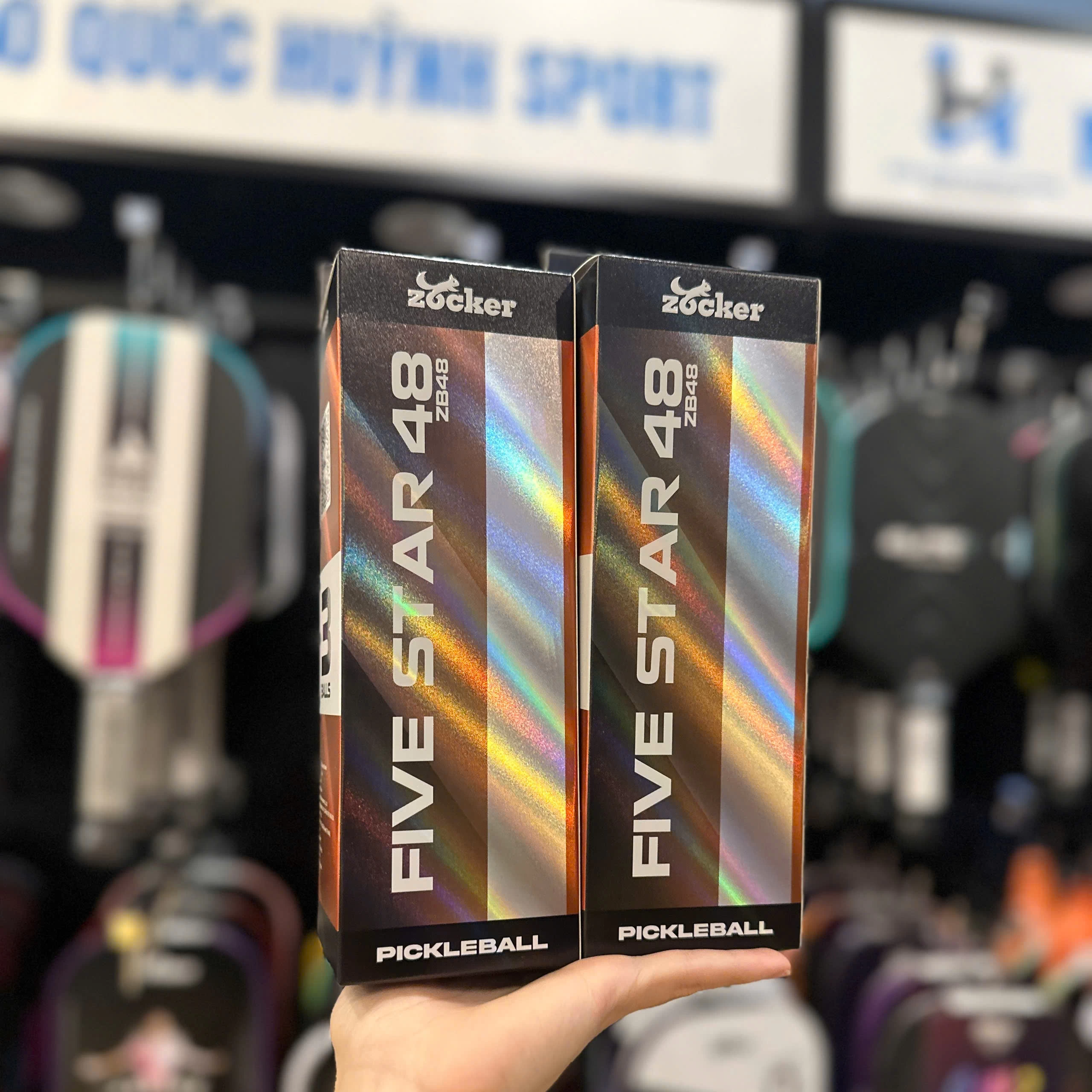 Set 3 Quả Bóng Thi Đấu Cao Cấp Pickleball Zocker ZB48 (48 lỗ)