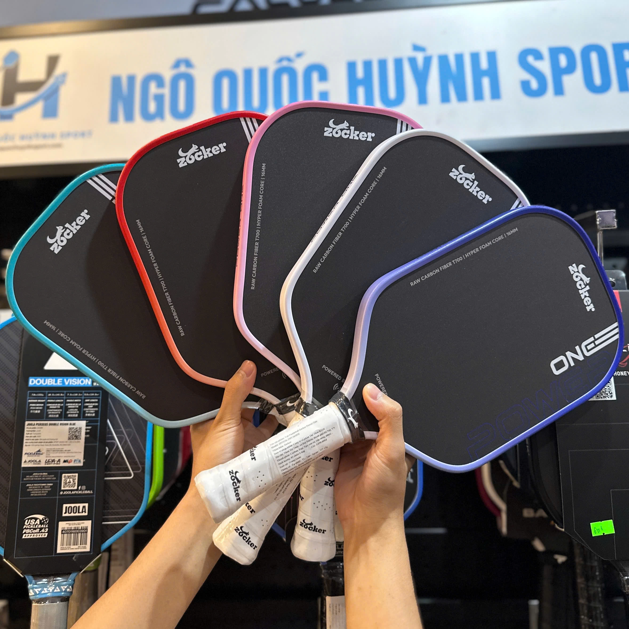Vợt Pickleball Zocker POWER ONE - ĐẠT TRỐ (16mm)